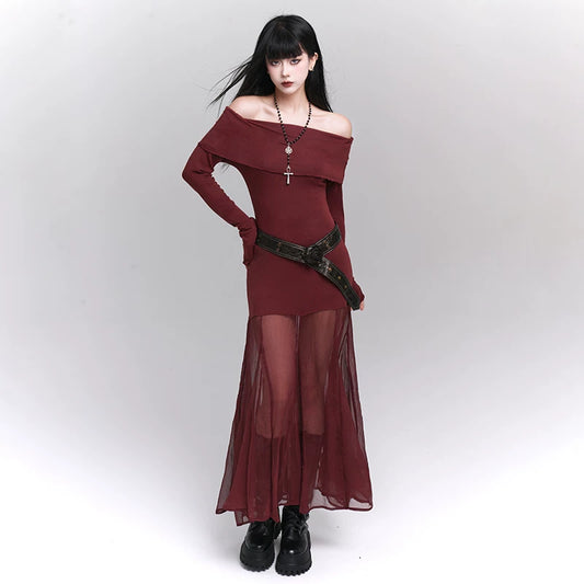 Ghost girl dark belt accessories women's skirt high-end design niche 2026 new versatile