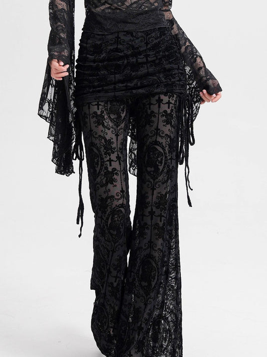 Mesh Flocked Culottes
