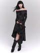 Midnight Velvet Off-Shoulder Dress