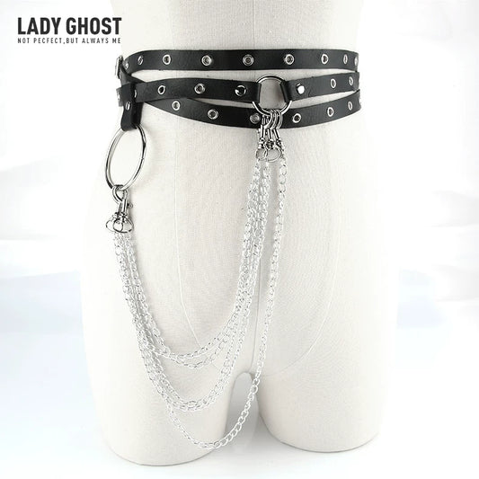 With a dress belt, a high-end female decoration, a sense of design, a niche waist personality, and a futuristic ins