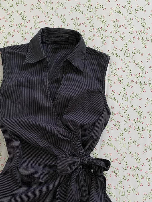 Black French Cardigan Top