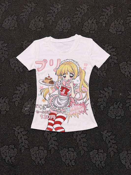 Y2K Japanese 2D Hot Girl Top