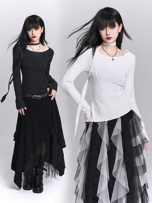 White slim inner top