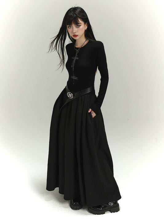 Back Open Long Dress