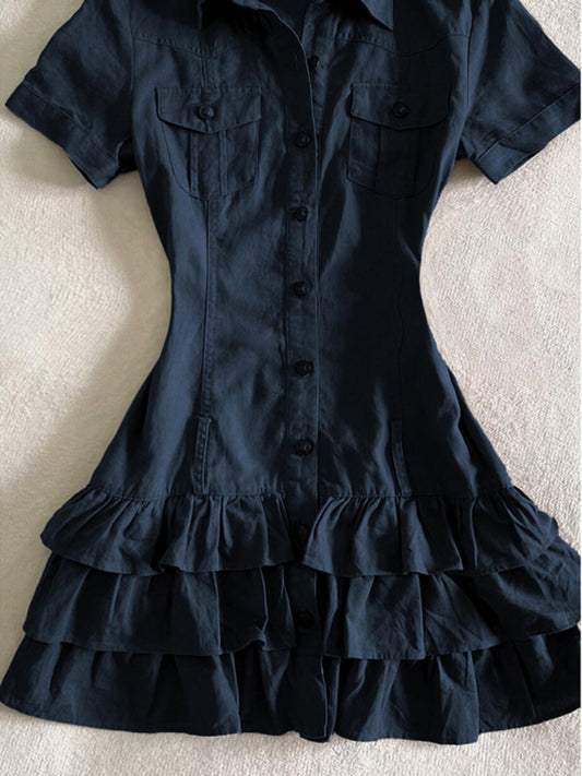 Blue Cake Shirt Vintage Dress