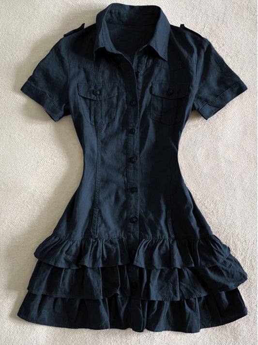 Blue Cake Shirt Vintage Dress