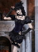 Moon Funeral Velvet Puff Sleeve Top