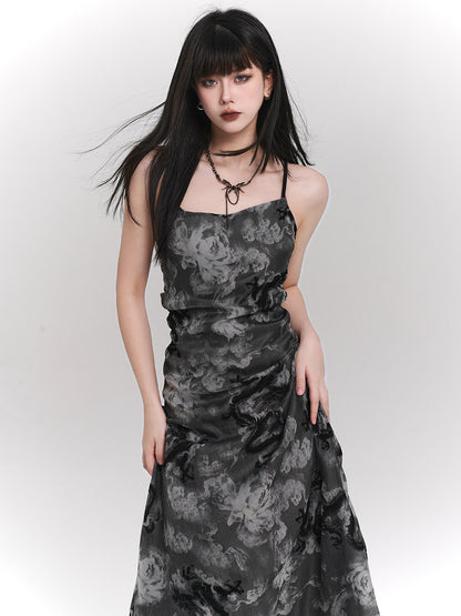 Backless Gothic Slip Dress