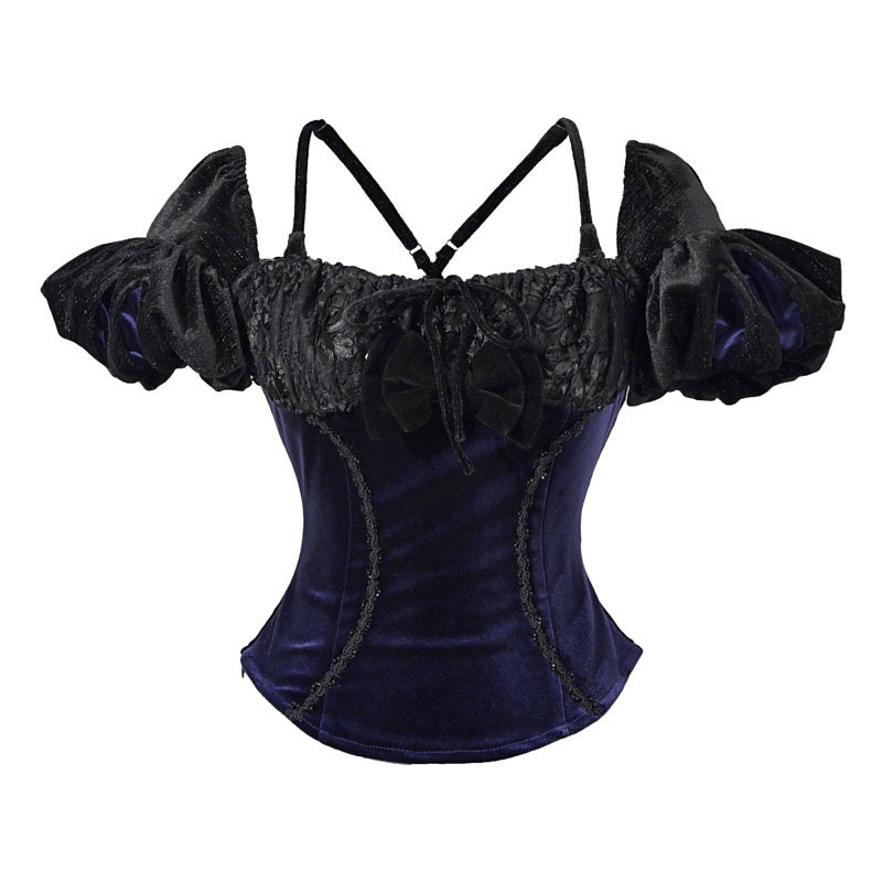 Moon Funeral Velvet Puff Sleeve Top