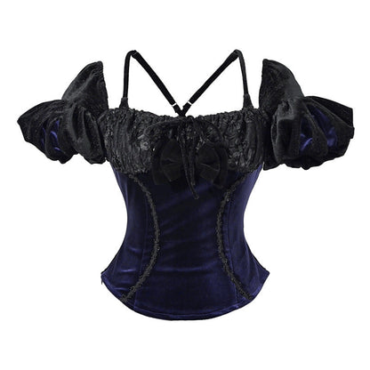 Moon Funeral Velvet Puff Sleeve Top