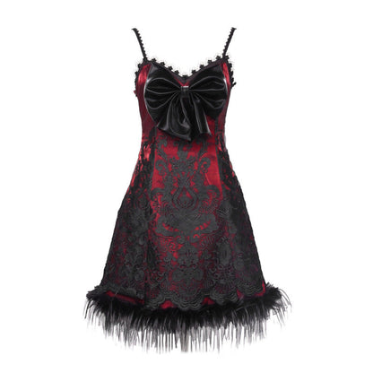 Dark Fantasy Bow Slip Dress