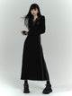 Black Long Sleeve Polo Maxi Dress