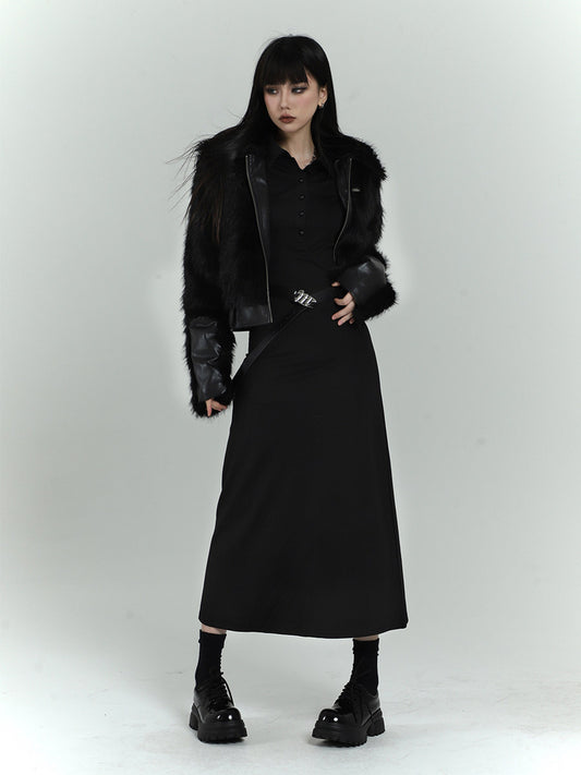 Black Faux Fur