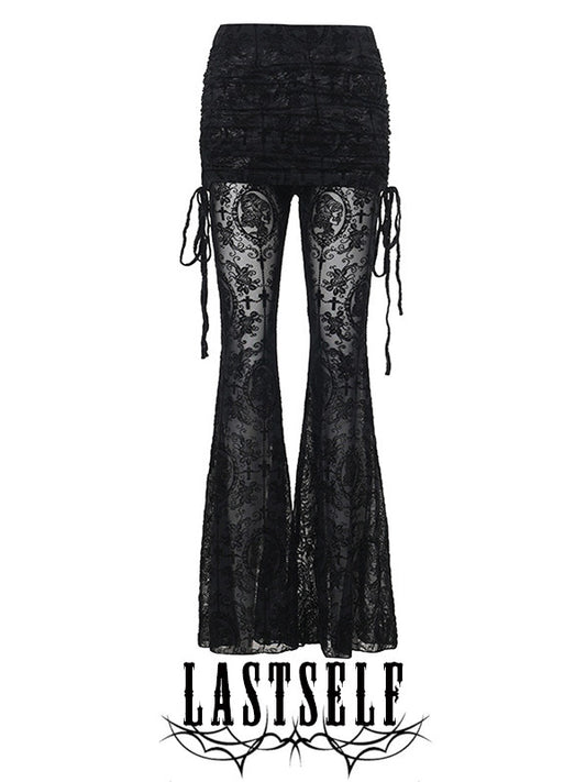 Mesh Flocked Culottes
