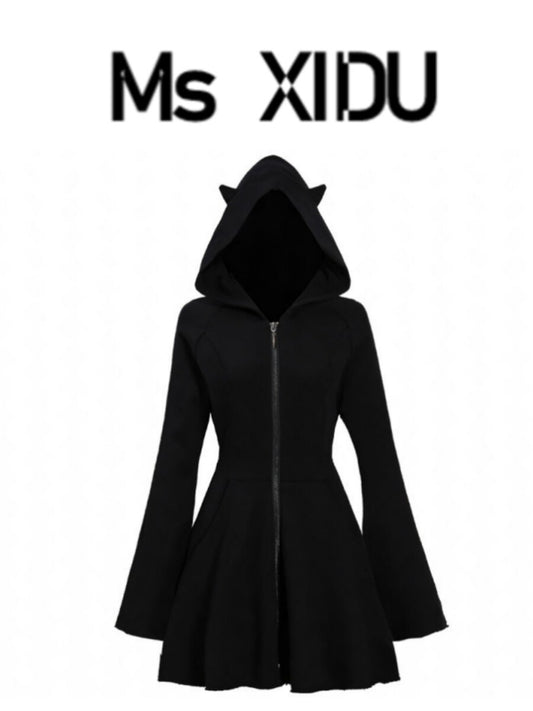 Black Hooded Sweater